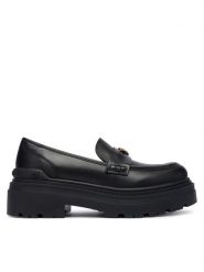 PINKO Lordsy Mia 24 SD0403 P001 Czarny. Czarne lordsy Pinko, bez wzorów, ze skóry, bez obcasa, bez zapięcia. Za 1,021.97 zł.
