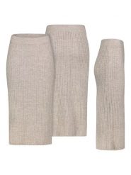 Sublevel Spódnica w kolorze jasnoszarym rozmiar: XS. Szare spódnice Sublevel, xs, bez wzorów, prążkowane, midi. Za 78.28 zł.