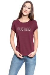 MUSTANG T SHIRT DAMSKI Alina C Print PORT ROYALE 1008401 7193. Czerwone t-shirty Mustang, s, bez wzorów, bez kołnierzyka, bez ramiączek. W wyprzedaży za 39.99 zł.