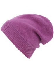 Zwillingsherz Kaszmirowa czapka beanie w kolorze fioletowym rozmiar: onesize. Różowe czapki Zwillingsherz, bez wzorów, z kaszmiru. Za 184.89 zł.