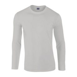 Koszulka Z Długim Rękawem Unisex Softstyle Dla Dorosłych. Szare bluzki GILDAN, l, bez wzorów, sportowe, bez kołnierzyka, bez ramiączek. Za 65.99 zł.