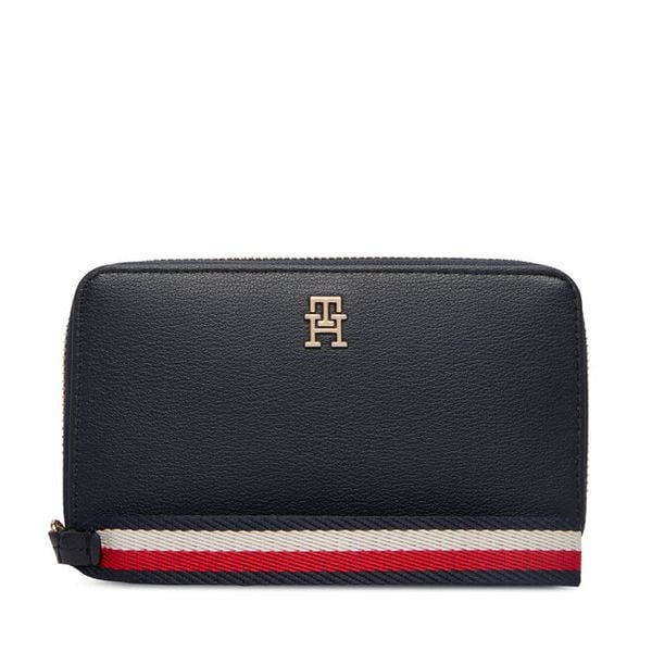 Portfel Tommy Hilfiger. Niebieskie portfele TOMMY HILFIGER, bez wzorów. Za 269.99 zł.