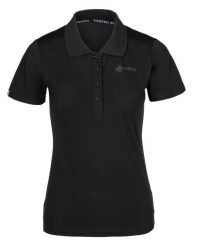 Koszulka polo damska Kilpi COLLAR-W. Czarne koszulki polo Kilpi, na lato, bez wzorów, z materiału, bez kołnierzyka, bez ramiączek. Za 124.00 zł.