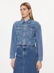 Tommy Jeans Kurtka jeansowa Claire DW0DW17656 Niebieski Regular Fit. Niebieskie kurtki Tommy Jeans, s, bez wzorów, z bawełny, bez kaptura. Za 399.99 zł.