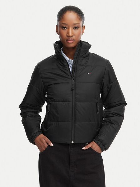 Tommy Jeans Kurtka przejściowa DW0DW23487 Czarny Regular Fit. Czarne kurtki Tommy Jeans, xs, bez wzorów, z jeansu, bez kaptura. Za 525.99 zł.