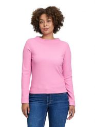 BETTY & CO Koszulka w kolorze jasnoróżowym rozmiar: XL. Różowe bluzki Betty & Co, xl, bez wzorów, prążkowane, bez kołnierzyka, bez ramiączek. Za 91.45 zł.