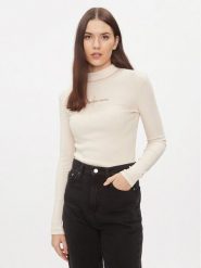 Calvin Klein Jeans Golf Hero Monologo J20J222973 Écru Slim Fit. Golfy Calvin Klein Jeans, xs, bez wzorów, z bawełny, bez ramiączek. Za 289.99 zł.