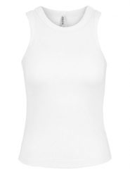 Sublevel Top w kolorze białym rozmiar: M. Białe topy Sublevel, m, bez wzorów, prążkowane, bez kołnierzyka, bez ramiączek. Za 39.99 zł.