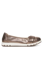 Caprice Baleriny 9-22118-44 Beżowy. Brązowe baleriny Caprice, bez wzorów, ze skóry, bez obcasa. Za 226.99 zł.