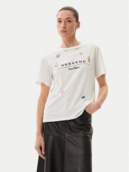 Max Mara T-Shirt 2515971042650 Biały Regular Fit. Białe t-shirty Max Mara, xs, bez wzorów, z bawełny, bez kołnierzyka, bez ramiączek. Za 359.99 zł.