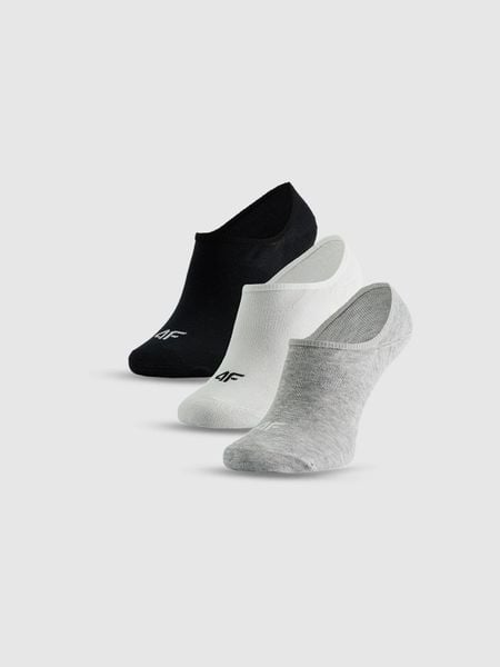 4F Skarpetki stopki (3-pack) damskie - multikolor 39-42. Skarpety 4f, bez wzorów, z materiału. Za 49.99 zł.