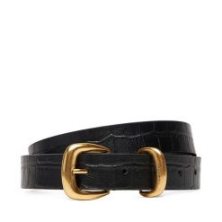 Pasek Damski Calvin Klein. Czarne paski Calvin Klein, bez wzorów. Za 259.99 zł.