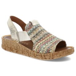 Kolorowe Sandały Plecionka Armodo Stylowe Obuwie Damskie. Żółte sandały Armodo, z aplikacjami, eleganckie, bez obcasa, bez zapięcia. Za 249.00 zł.