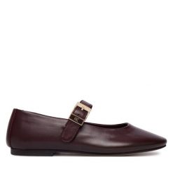 Baleriny Tommy Hilfiger. Brązowe baleriny TOMMY HILFIGER, bez wzorów, bez obcasa. Za 529.99 zł.