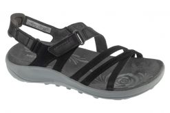 Sandały damskie, Harbor Backstrap. Czarne sandały Merrell, bez wzorów, z materiału, sportowe, bez obcasa, bez zapięcia. Za 369.99 zł.