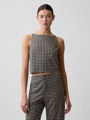 GAP Top w kolorze czarno-beżowym rozmiar: M. Brązowe topy GAP, m, bez wzorów, bez kołnierzyka, bez ramiączek. Za 84.21 zł.