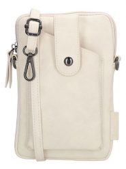 Beagles Skórzana torebka "Lourenza" w kolorze kremowym na telefon - 13 x 19 x 2 cm rozmiar: onesize. Brązowe torby na ramię Beagles, bez wzorów, z materiału, przez ramię, bez dodatków. Za 52.99 zł.