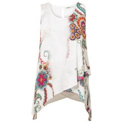 Desigual Koszulka TS Arkansas Crudo 19SWTKAG 1001 dla kobiet (rozmiar S). Bluzki Desigual, s, bez wzorów, z asymetrycznym kołnierzem, bez ramiączek. W wyprzedaży za 119.00 zł.