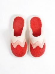 Admas Kapcie w kolorze czerwono-jasnoróżowym rozmiar: 36-37. Czerwone obuwie domowe Admas, bez wzorów, z materiału, bez zapięcia. Za 43.99 zł.