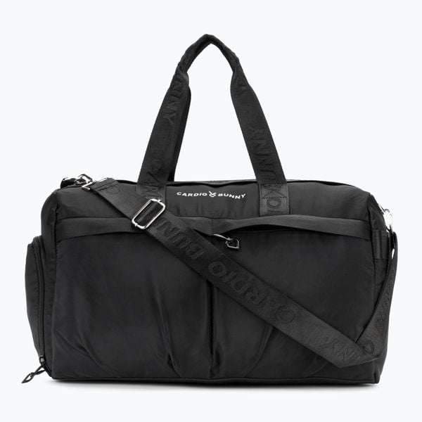 Torba treningowa Cardio Bunny HCB-525 black. Czarne torby na ramię Cardio Bunny, z aplikacjami, eleganckie, na ramię, zdobione, bez dodatków. Za 94.99 zł.