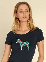 WOOOP Koszulka "Fresh Paint" w kolorze granatowym rozmiar: XXL. Niebieskie bluzki Wooop, xxl, bez wzorów, z bawełny, bez kołnierzyka, bez ramiączek. Za 56.99 zł.