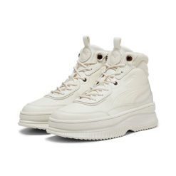 Buty Sportowe Damskie Puma Mayra Frosted. Białe obuwie sportowe Puma, z materiału, za kostkę, bez zapięcia, trekkingowe. Za 607.00 zł.