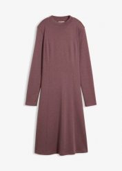 Sukienka z dżerseju. Fioletowe sukienki bonprix, bez wzorów, z dżerseju, bez kołnierzyka, bez ramiączek. Za 109.99 zł.