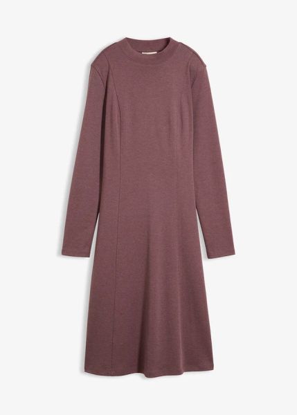 Sukienka z dżerseju. Fioletowe sukienki bonprix, bez wzorów, z dżerseju, bez kołnierzyka, bez ramiączek. Za 109.99 zł.