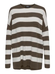ONLY Sweter w kolorze kremowo-ciemnobrązowym rozmiar: S. Brązowe swetry Only, s, bez wzorów, bez ramiączek. Za 56.93 zł.