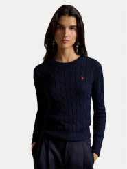 Polo Ralph Lauren Sweter 211971869008 Granatowy Slim Fit. Niebieskie swetry Polo Ralph Lauren, l, bez wzorów, bez ramiączek. Za 949.99 zł.