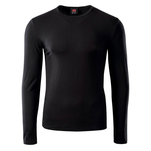 T-Shirt Z Długim Rękawem Damski Trening Milky. Czarne t-shirty IQ, l, bez wzorów, bez kołnierzyka, bez ramiączek. Za 82.99 zł.