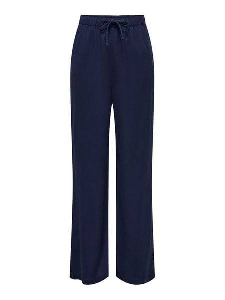 ONLY Spodnie w kolorze granatowym rozmiar: M/L32. Niebieskie spodnie materiałowe Only, l, bez wzorów, z materiału. Za 114.95 zł.