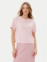 Guess T-Shirt V5GI09 K9RM1 Różowy Regular Fit. Czerwone t-shirty Guess, xxs, z aplikacjami, z bawełny, bez kołnierzyka, bez ramiączek. Za 119.99 zł.