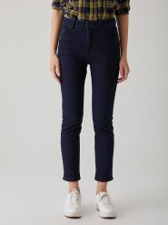 LTB Dżinsy "Freya" - Slim fit - w kolorze granatowym rozmiar: W26/L30. Czarne jeansy LTB, l, z aplikacjami, z podwyższonym stanem. Za 88.02 zł.