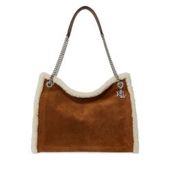 Torebka LAUREN RALPH LAUREN. Brązowe torebki klasyczne Lauren Ralph Lauren, bez wzorów, bez dodatków. Za 2,199.00 zł.