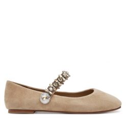 Baleriny Alma En Pena. Brązowe baleriny Alma en Pena, bez wzorów, bez obcasa. Za 559.99 zł.