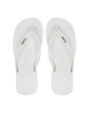 Melissa Japonki Melissa Sun Long Beach II Ad 35781 Biały. Białe klapki Melissa, bez wzorów, z tworzywa sztucznego, bez obcasa. Za 129.99 zł.