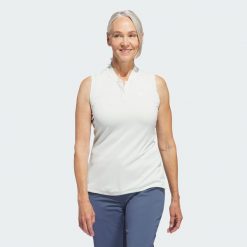 Koszulka Ultimate365 Tour HEAT.RDY Sleeveless Polo. Zielone koszulki polo Adidas, m, bez wzorów, z materiału, bez kołnierzyka, bez ramiączek. Za 329.00 zł.