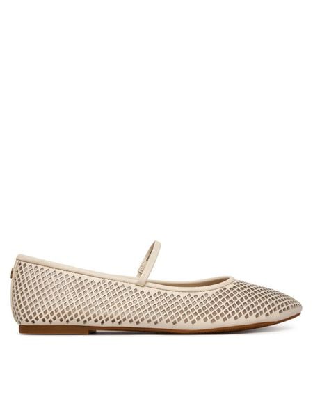 LAUREN RALPH LAUREN Baleriny Jayna 802P04176004 Biały. Białe baleriny Lauren Ralph Lauren, bez wzorów, ze skóry, bez obcasa. Za 413.99 zł.