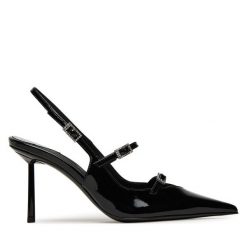 Sandały Le Silla. Czarne sandały LE SILLA, bez wzorów, bez obcasa, na szpilce, bez zapięcia. Za 2,269.00 zł.