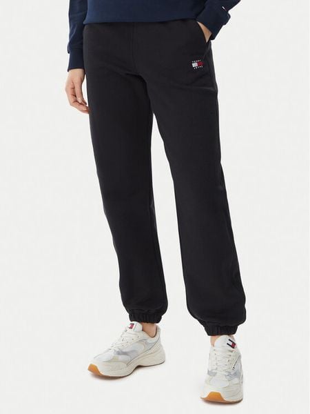 Tommy Jeans Spodnie dresowe DW0DW22780 Czarny Regular Fit. Czarne spodnie dresowe Tommy Jeans, xl, bez wzorów, z bawełny. Za 239.99 zł.