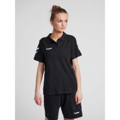 Koszulka tenisowa polo damska Hummel Go Cotton Polo Woman. Czarne koszulki polo Hummel, s, bez wzorów, bez kołnierzyka, bez ramiączek. Za 101.00 zł.