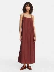 Vero Moda Sukienka letnia Vira 10340738 Brązowy Relaxed Fit. Brązowe sukienki Vero Moda, na lato, l, bez wzorów, z wiskozy, bez kołnierzyka, bez ramiączek. Za 159.99 zł.