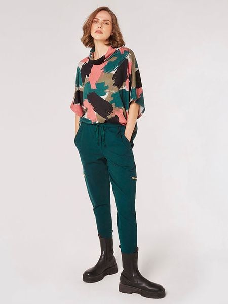 Apricot Koszulka w kolorze morsko-jasnobrązowo-różowym rozmiar: L. Brązowe bluzki Apricot, l, bez wzorów, bez kołnierzyka, bez ramiączek. Za 56.79 zł.