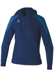 Damska bluza dresowa z kapturem Erima Evo Star. Niebieskie bluzy Erima, bez wzorów, z dresówki, z kapturem. Za 243.00 zł.