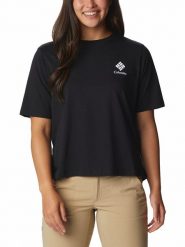 Columbia Koszulka "North Cascades™" w kolorze granatowym rozmiar: XL. Niebieskie bluzki Columbia, xl, bez wzorów, z bawełny, bez kołnierzyka, bez ramiączek. Za 88.43 zł.