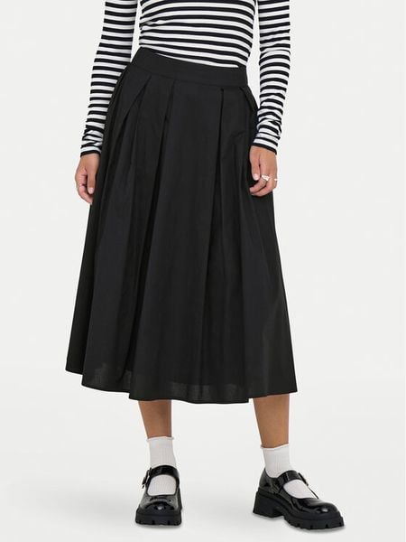 ONLY Spódnica trapezowa Maila 15369555 Czarny Regular Fit. Czarne spódnice Only, m, bez wzorów, z bawełny, trapezowe. Za 105.99 zł.