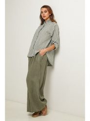 Fleur de Lin Bluzka w kolorze khaki rozmiar: L. Brązowe bluzki Fleur de Lin, l, bez wzorów, bez kołnierzyka, bez ramiączek. Za 145.95 zł.