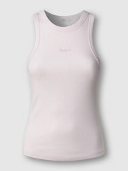 Pepe Jeans Top "Marian" w kolorze jasnoróżowym rozmiar: M. Różowe topy Pepe Jeans, m, bez wzorów, z jeansu, bez kołnierzyka, bez ramiączek. Za 69.99 zł.