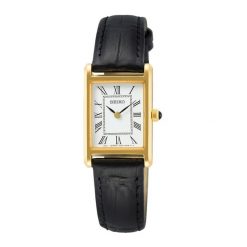 Seiko Kobiety zegarek Seiko złoto - stal nierdzewna i skóra Zegarki damskie 1 ct Damski. Żółte zegarki Seiko, szklane. Za 968.99 zł.